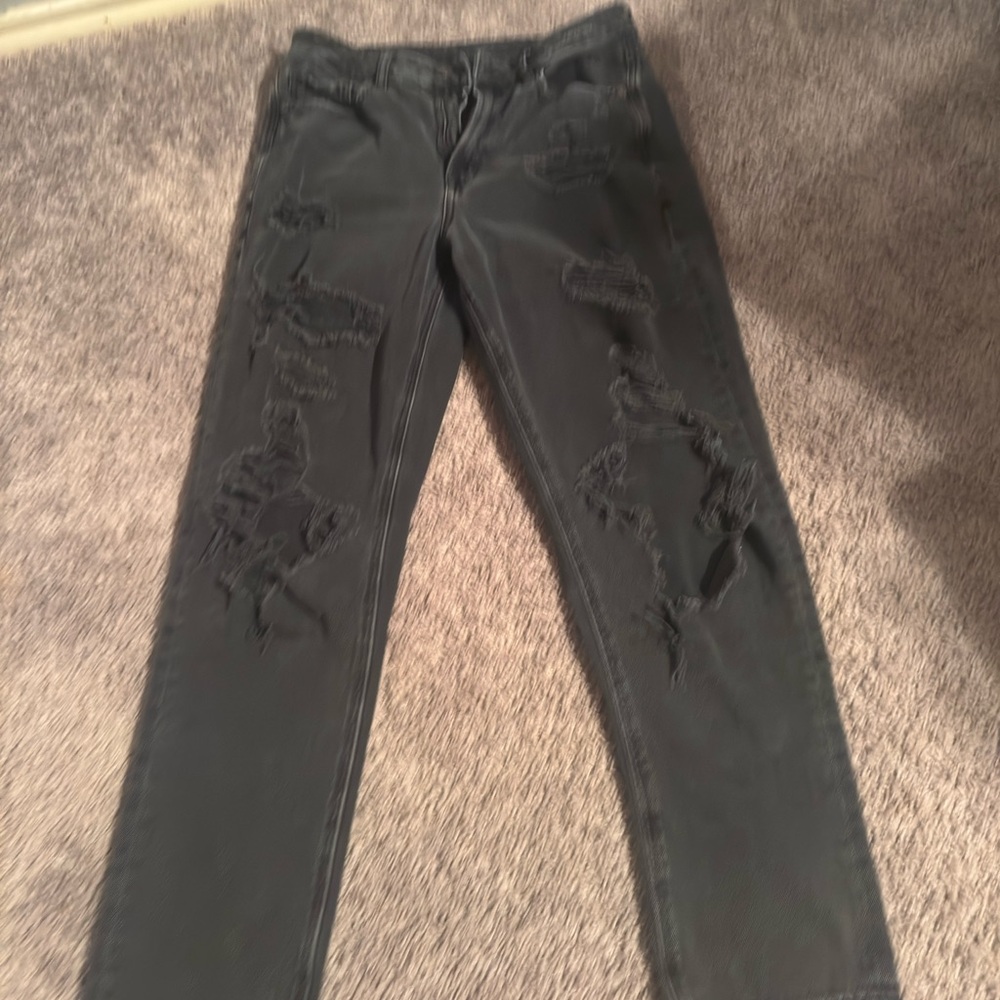 Distressed Black Jeans
